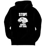 STOP ! - Sirius VIP ZONE Male Names Mens Hoodie (Black, Sizes X-Small - XXX-Large)