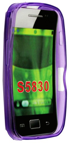 A PACK OF BLACK + PURPLE COLOUR GEL PROTECTION CASE COVER FOR SAMSUNG GALAXY ACE S5830