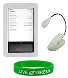 Clear Silicone Skin Case and Book light for Barnes & Noble nook E-Reader Reading Device (nook NOT Included)