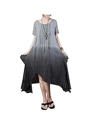 Ruched Summer Linen Short Sleeves Maxi Dress 