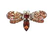 Hair Clip - H52 - Bumble Bee set with Swarovski (tm) Crystal Stones ~ Smoky Topaz (Brown)