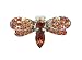 Apparel : Hair Clip - Bumble Bee - Smoky Topaz Crystals (52)