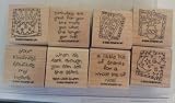 STAMPIN' UP! QUICK AND CUTE SET OF 8 RUBBER STAMPS 2002
