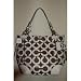 NEW AUTHENTIC COACH PEYTON CANVAS OP ART TOTE (Espresso/Parchment/Silver)