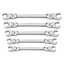 GearWrench 81910 5 Piece Flex Flare Nut Wrench Set SAE