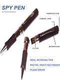 Spy Pen Audio and Color Video Camera with .AVI playback - 4GB, USB 2.0, Rechargeable Battery