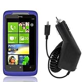 Purple Rubberized Snap-On Hard Skin Case Cover + Car Vehicle Charger Access ....