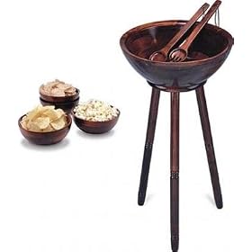 8-Piece Mahogany Caesar Salad Set (Mahogany) (8 H x 16.5 W x 16 D) by Stacks and Stacks