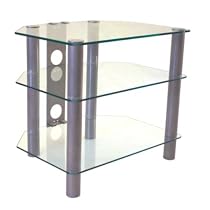 Elonex LNX-GT2C - Glass Stand For LCD & Plasma TV Up To 32" - Clear Glass & Chrome Legs