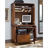 Image of Best Buy US Computer Cabinet with Hutch in Cherry Finish Sale US, Home Styles