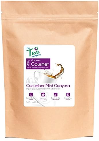 Cucumber Mint Guayusa Tea Blend by The Tea Company - Loose Leaf Herbal Gourmet Blend - Bulk Leaves 4oz