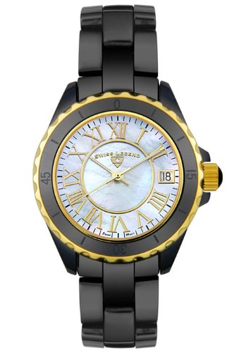 Swiss Legend Women's 20050-BKWGR Karamica Collection Ceramic Watch