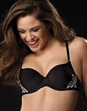 41Q2NPkLyBL. SL160  Wonderbra Heavenly Wonder Balconette Push up Bra, 36A, Black / Pink