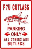 F 7U CUTLASS PARKING navy marine plane sign