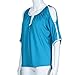 Sunward(TM) Sexy Women Irregular Off Shoulder Long Sleeve Tops Blouse (Large, Blue)