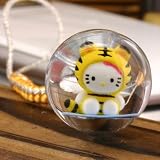 Sanrio Hello Kitty Costumed Chinese Zodiac Sign in Water Ball Cell Phone Strap (Tiger)