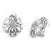 0.25ctw. Sterling Silver Flower Diamond Earrings