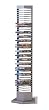 Silver Finish Metal DVD Rack By Coaster Furniture