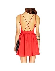 Sexy V-neck Polyester Backless Cutout  Dress