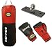 Sports : Deluxe Leder Box-Set inkl. Leder Boxsack 100 x 35cm gef&uuml;llt, Leder Boxhandschuhe, Deckenhalterung und Vierpunkt-Stahlkette *versandkostenfrei*