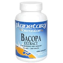 Planetary Formulas Bacopa Extract, 225 mg, Tablets, 240 tablets
