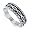 Sterling Silver Turquoise Gemstone Inlay 7mm Band Ring Size 5
