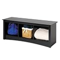 Prepac Black Cubby Bench