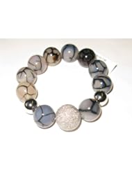18kt Solid Gold 6.04ct Diamond Beaded Cord Bracelet Jewelry