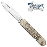 Tomahawk Folding Knife Indian Chief Handle