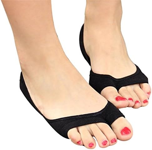 2 Pack Womens Liner No Show Socks Bamboo-Boat Socks Sandal Scks: One Pr Whte, One Blk