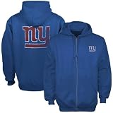 New York Giants Royal Blue Touchback Full Zip Hoody Sweatshirt
