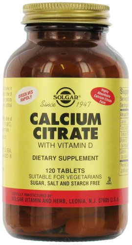 Solgar Calcium Citrate with Vitamin D3 Tablets 120 Solgar Calcium Citrate with Vitamin D3 Tablets 120