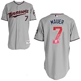 Joe Mauer Autographed 2010 Twins Away Jersey w/ 2009 AL MVP Insc.