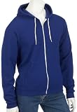 AMERICAN APPAREL UNISEX ADULTS FLEX FLEECE ZIP HOODY LAPIS  MEDIUM