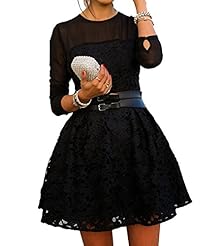 Cocktail Bubble Dress Lace Cotton Skater Dress/Mini Dress 