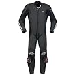 Alpinestars Charger Men's 1-Piece Leather Street Bike Racing Motorcycle Race Suits - Black