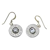 Remington Nickel Bullet Drop Earrings
