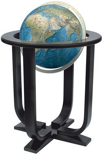 Childrens Toyshop  Toys : 16" Illuminated Floor Globe, Wood Base, Crystal Globe, DUORAMA Map