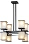 Plateau Eight-Light Chandelier amber marbleizd Oilrubbedbronze