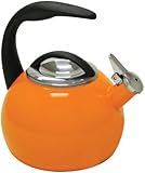 Chantal 40th Anniversary 2-Quart Enamel on Steel Teakettle, Orange