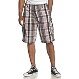 Ecko Men's Raw & Uncut Yarn-Dyed Short,Black Crimson,34