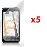 HTC EVO 3D CLEAR SCREEN PROTECTORS - 5 PACK