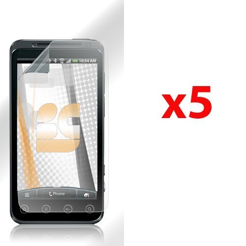 HTC EVO 3D CLEAR SCREEN PROTECTORS - 5 PACK