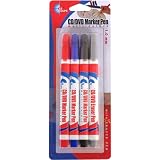 EZ-Dupe 1.0MM DVD/CD Marker Set includes Blue, Black, Red and Eraser Pen