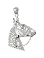Clevereves 14K White Gold Pendant Horse Head 7.8 - Gram(s)