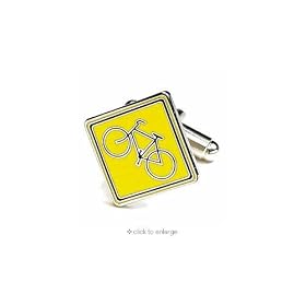 Bicycle Themed Executive Cufflinks w Jewelry Box