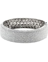 18K White Gold 15 Diamond Bangle Bracelet