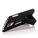 S5 Case, Galaxy S5 Holster Case, SGM (TM) Samsung Galaxy S5/SV Shell Holster Combo Protective Case with Kick-Stand Belt Clip Holster + SGM Microfiber Cleaning Cloth - (Black)