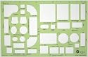 Metric 1:50 Scale Architect Design Drawing Template Stencil - Architectural Technical Drafting Supplies - Furniture Layout Symbols for House Interior Planning