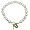 Key to My Heart White Cultured Pearl Charm Bracelet in 18k Yellow Gold Overlay Sterling Silver (7